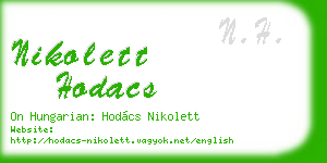 nikolett hodacs business card
