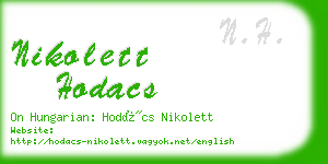 nikolett hodacs business card